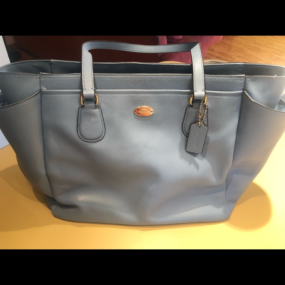Coach Authentic Diaper Bag baby blue